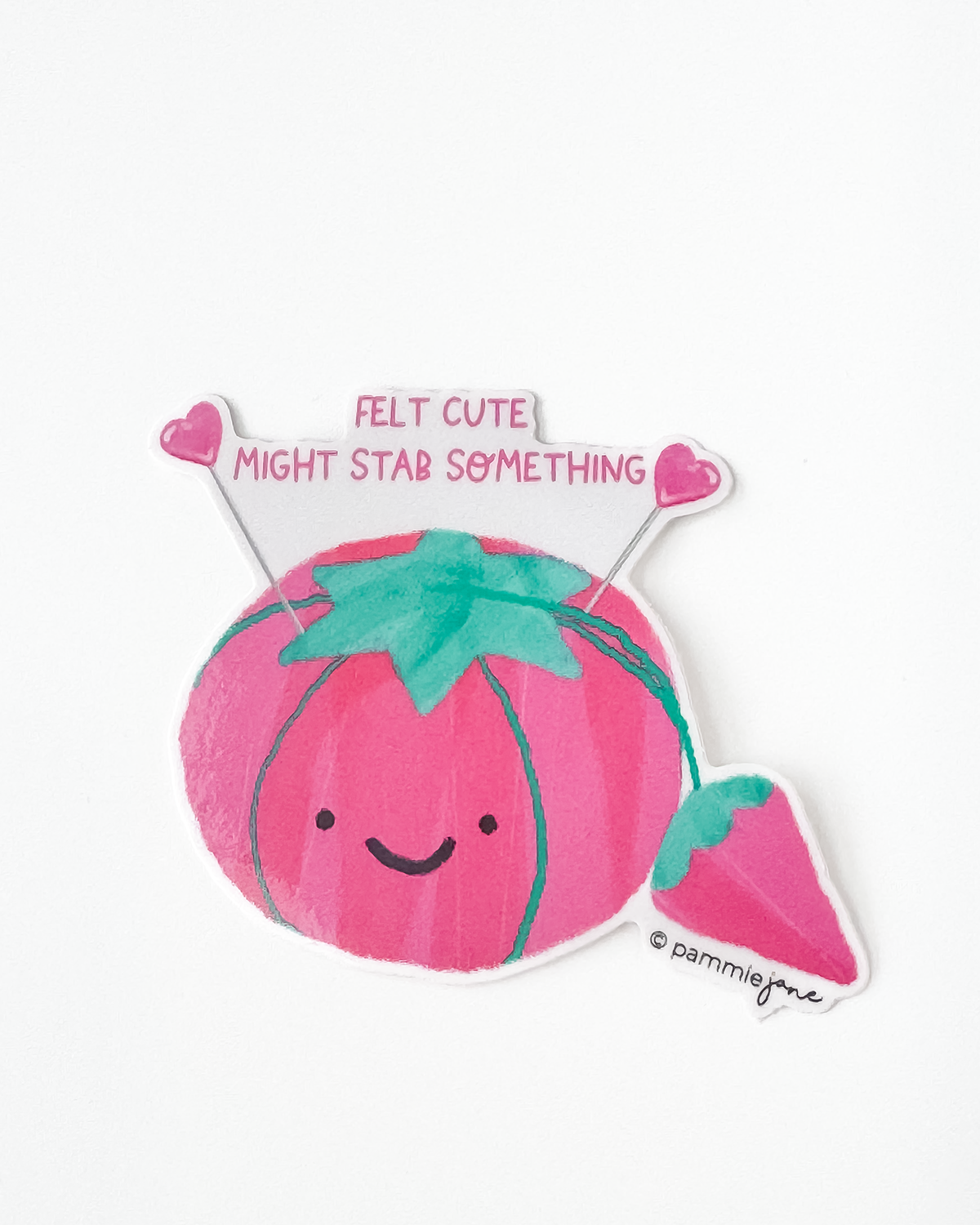 Felt Cute Pincushion Sticker