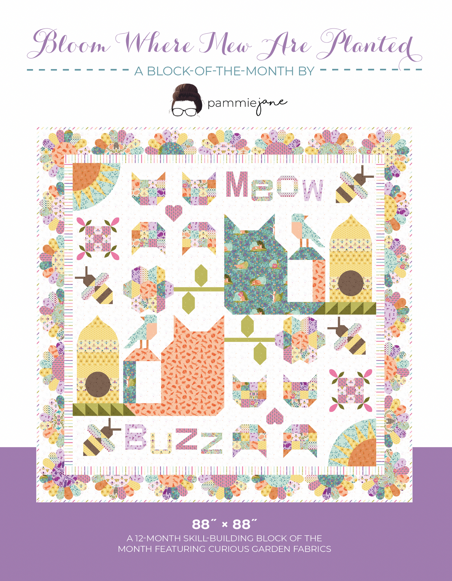 Bloom Where Mew Are Planted #301 Paper Pattern