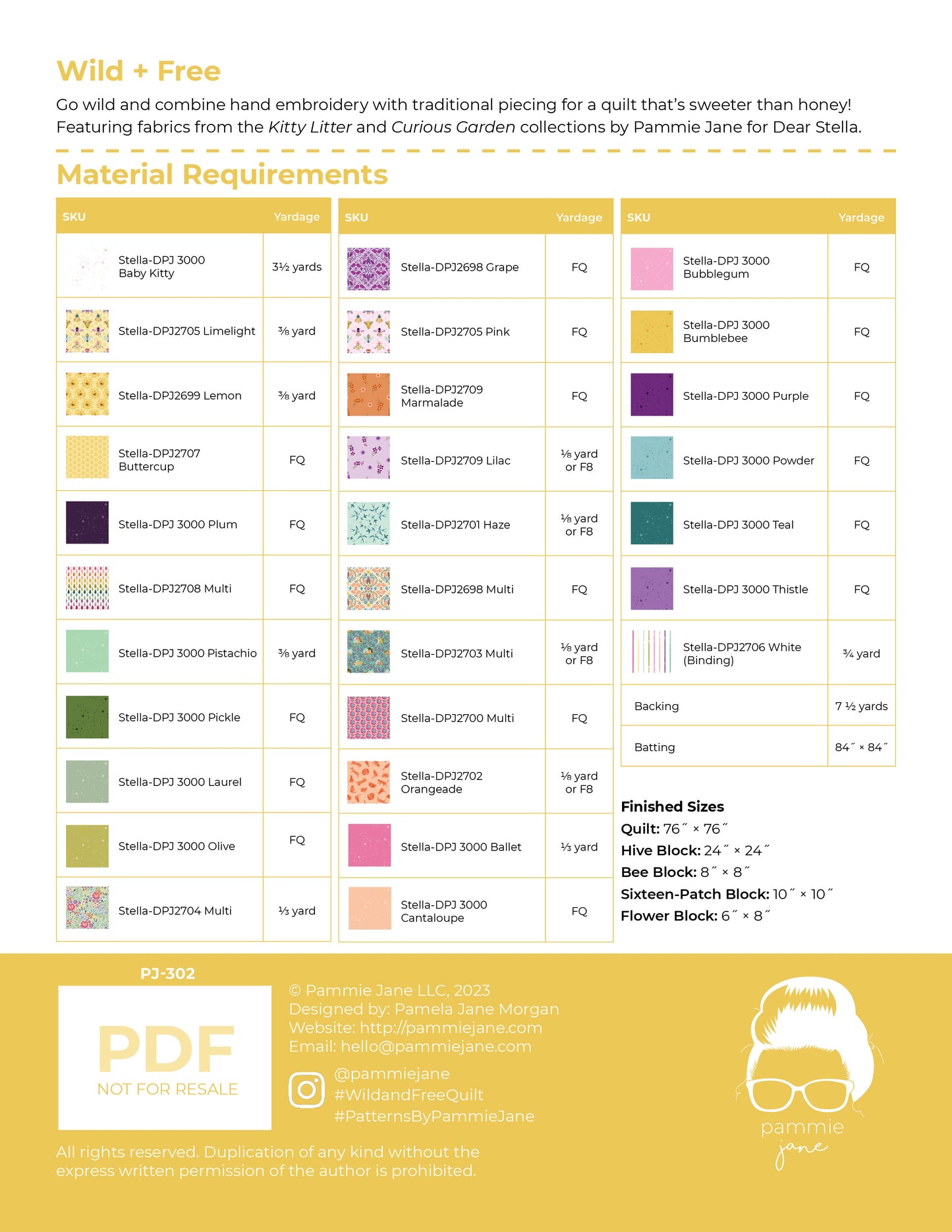 Wild + Free #302 PDF Pattern