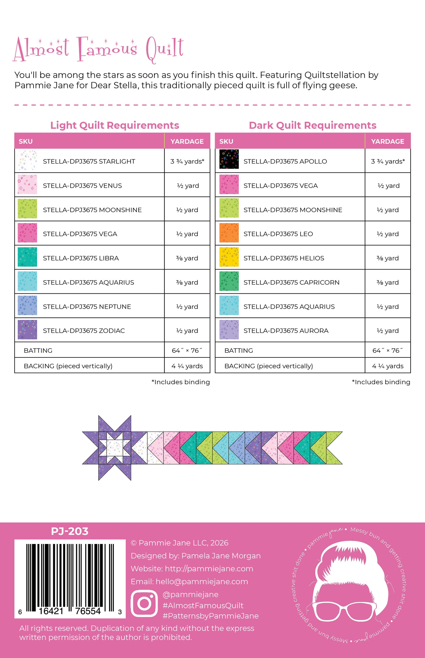 Almost Famous #203 PDF Pattern