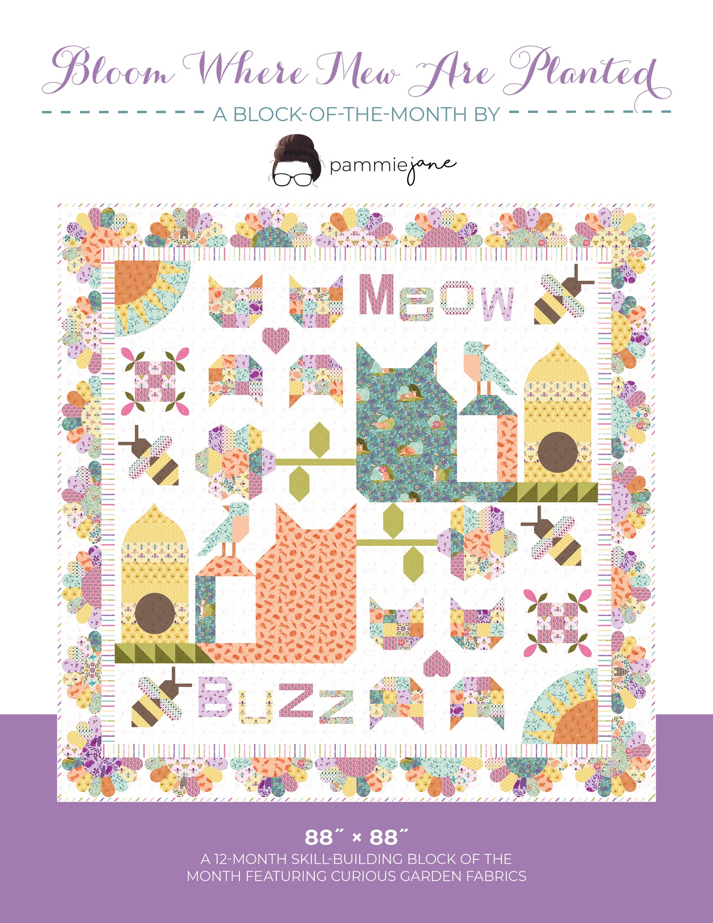 Bloom Where Mew Are Planted #301 Block of the Month Wholesale
