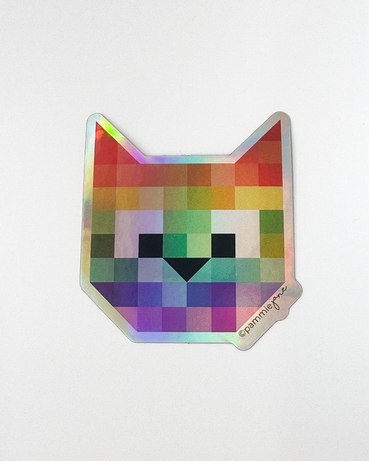 Laser Cat Sticker